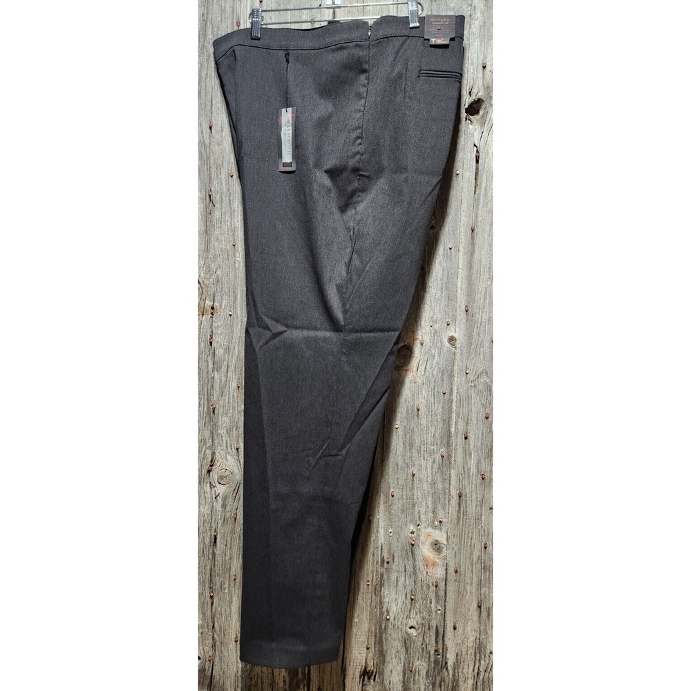 Lane Bryant The Sophie Slim Leg Pants 26 Long Grey T3 Tighter Tummy Side Zip NEW